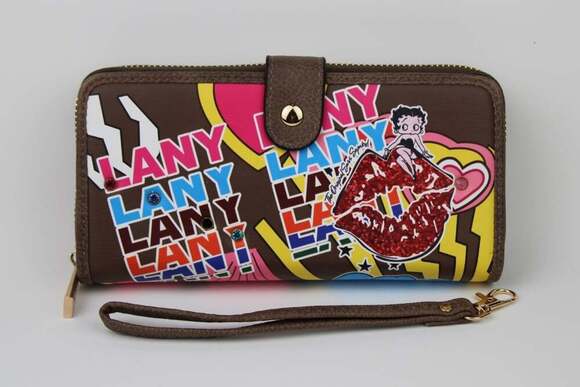 Betty Boop x Lany Handbags - NEW! Betty Boop Women's Lany Vegan Wristlet Wallet